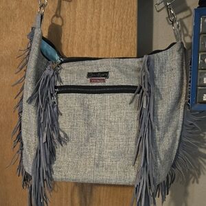 Coral's Krafts Gray Fringe Shoulder Bag Crossbody/conceal Carry